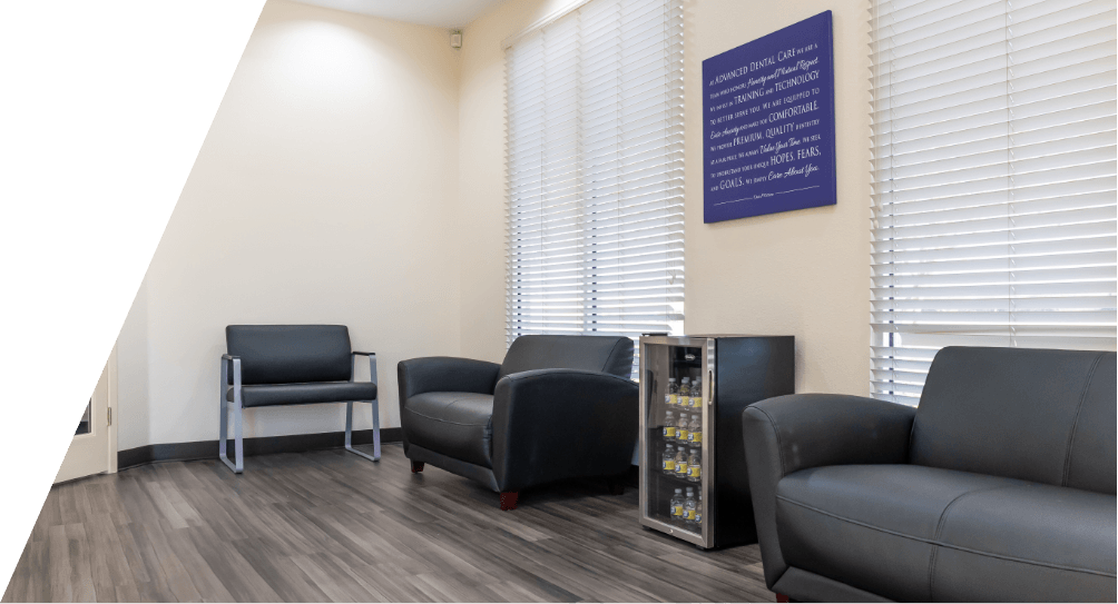 Comfortable seating in dental office waiting room