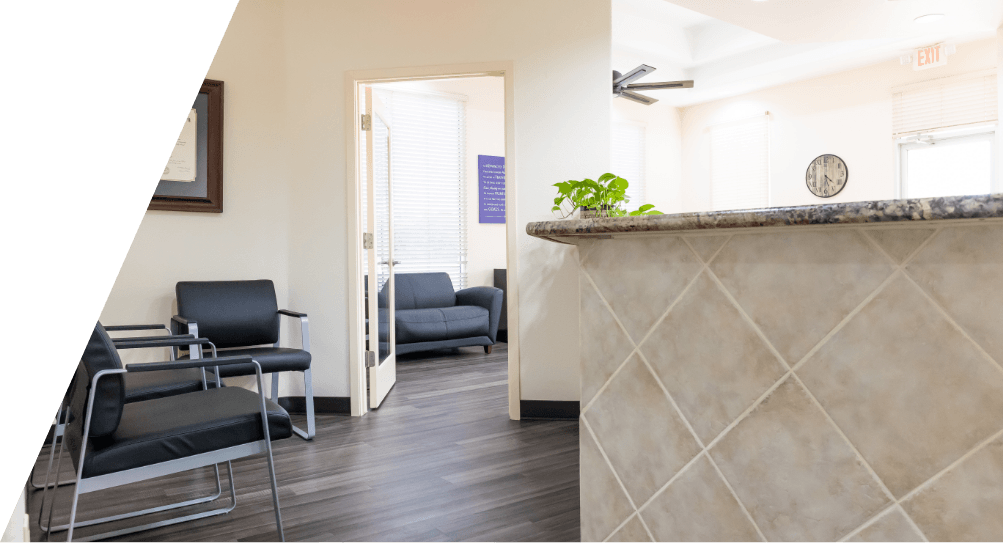 Dental office reception desk